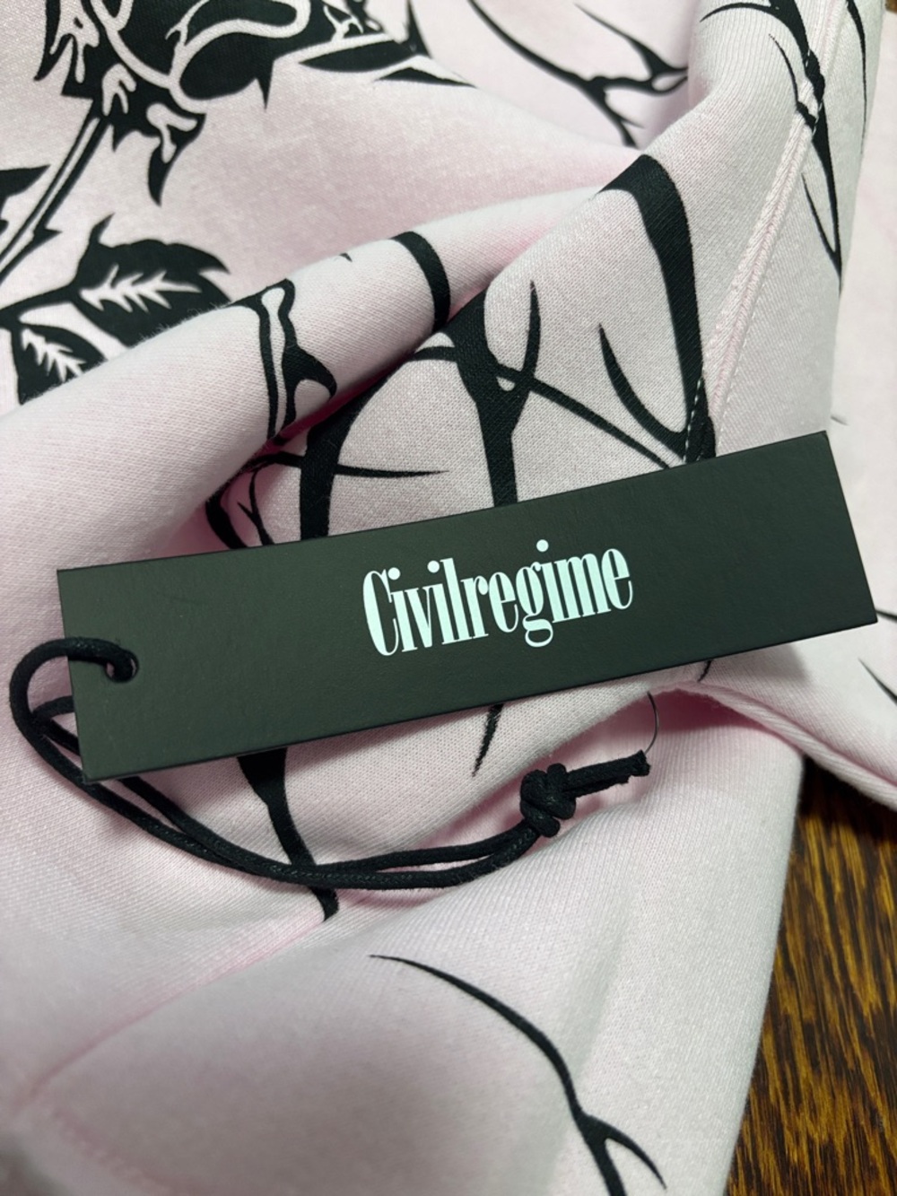 Civil Regime Pink and Black Cropped Hoodie Size: Medium NWT - Picture 6 of 6